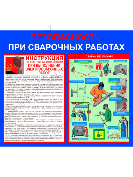 безопасность при сварочных работ 80х70х0,5 см (SD-28)