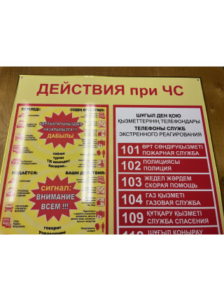 Действия при ЧС 80х70х0,5 см (SD-34)