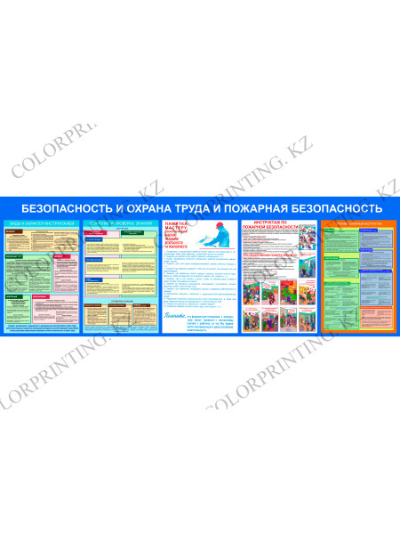 Безопасность и охрана труда и пожарная безопасность 200х70х0,5 см (SD-36)