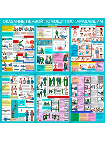 Оказание первой помощи пострадавшим 120х120х0,5 см.