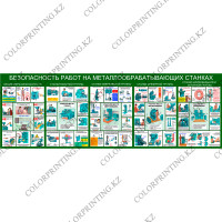Безопасность работ на металлообрабатывающих станках 70х200х0,5 см (SD-52)